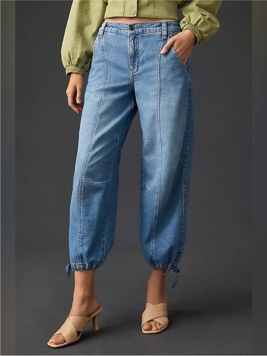 Pilcro Denim - Pilcro Light Blue Boyfriend Drawstring Cuff Jeans